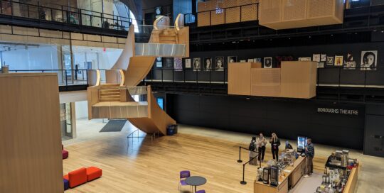 Interior lobby Holy Cross Prior Performing Arts Center
