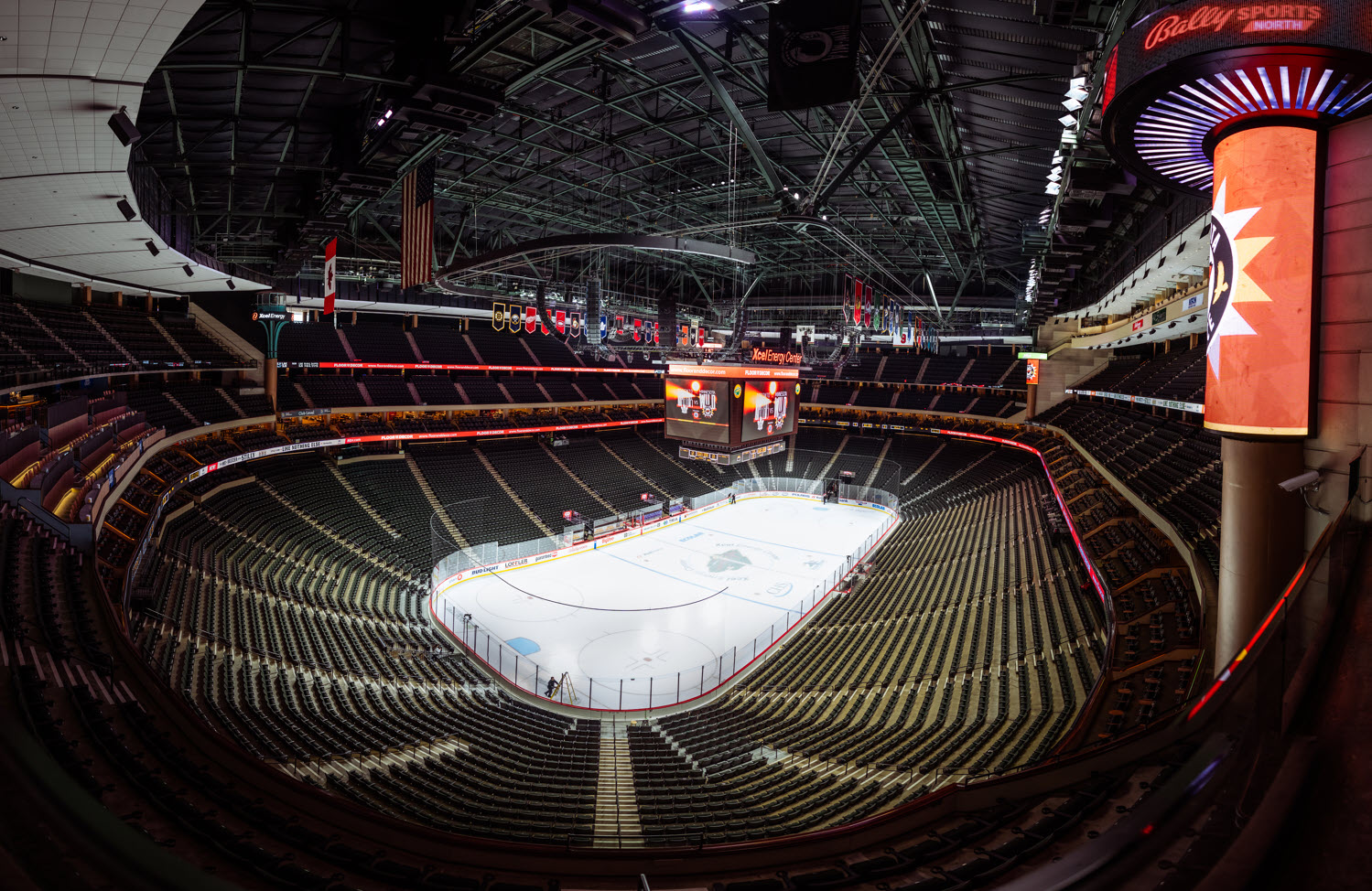 Digital signage in the Xcel Energy Center Arena
