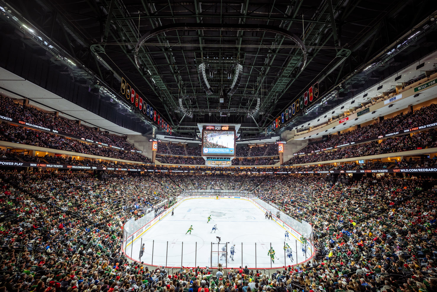 Digital signage for a hockey game