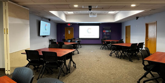 Digital displays in a conference room