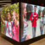 LED video wall wrapping around the corner