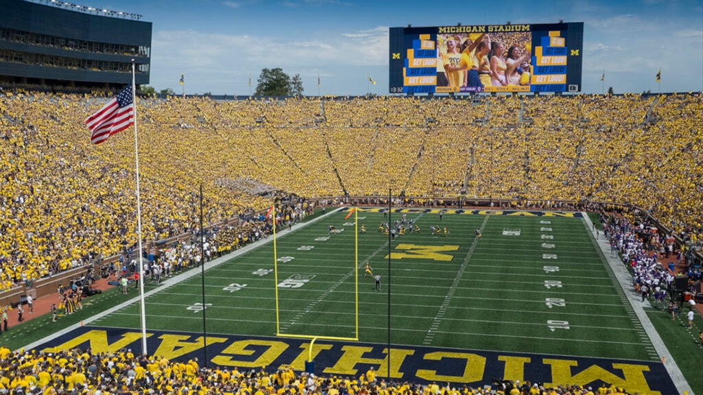 University of Michigan Stadium during a football game