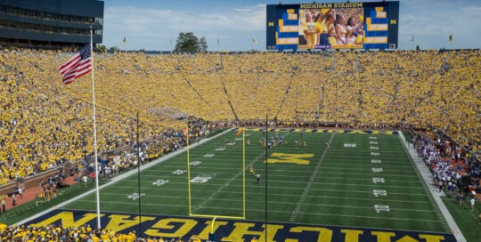 University of Michigan Stadium during a football game