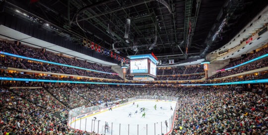 Digital scoreboard for a hockey game