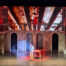 Darien High School Video Wall providing the background during a production of Les Miserables